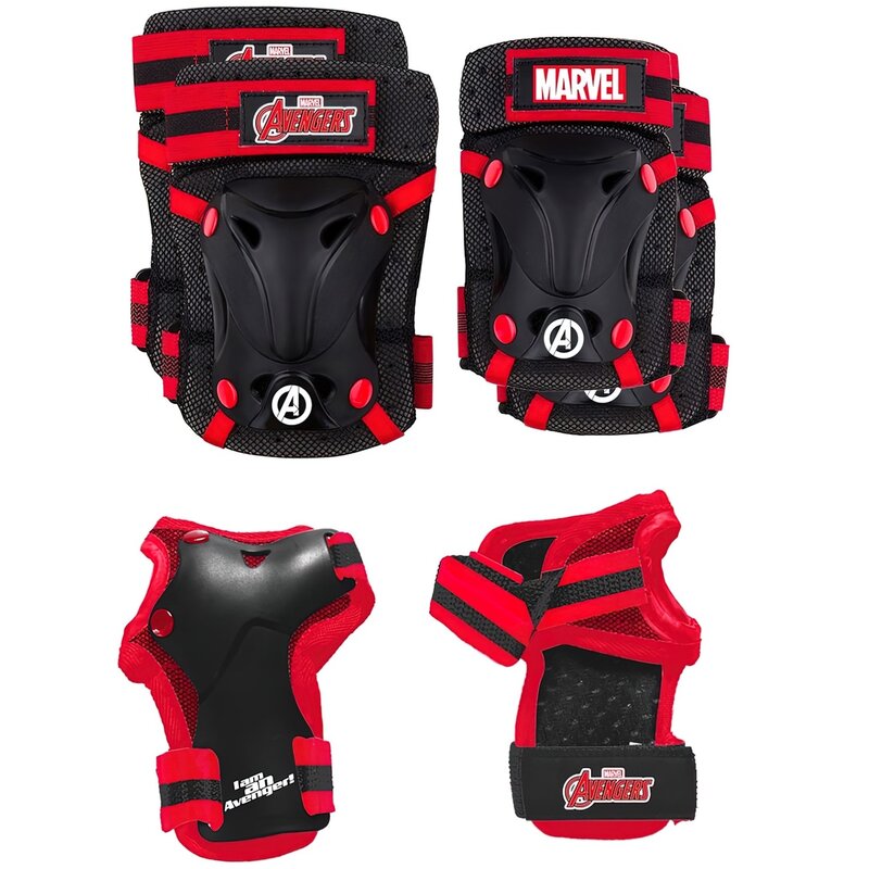 Ochraniacze MARVEL Avengers Czarno-czerwony dla Dzieci (rozmiar uniwersalny)