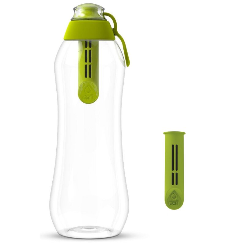 Butelka filtrująca DAFI Soft 700 ml Limonkowy + 2 filtry węglowe