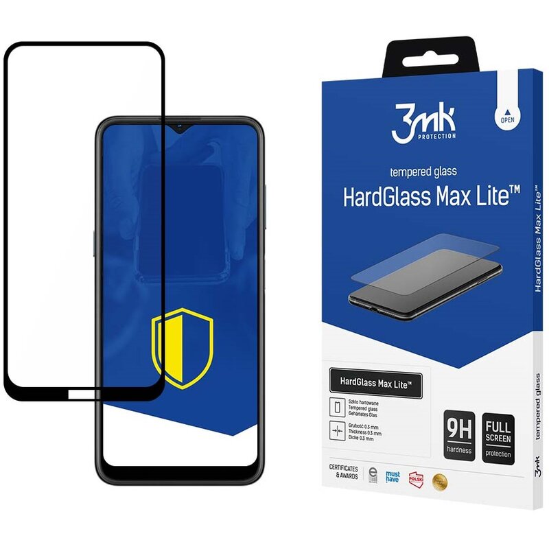 Szkło hartowane 3MK HardGlass Max Lite do Nokia G11/G21 Czarny
