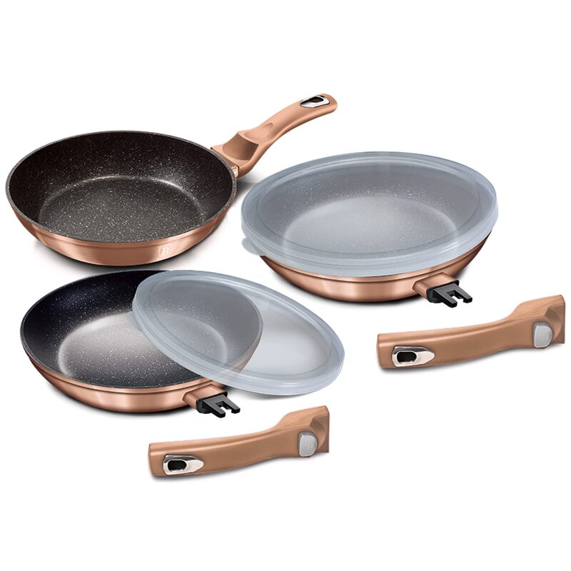 Zestaw patelni BERLINGER HAUS Rose Gold Edition BH-7054 (7 elementów)