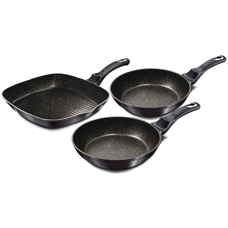 Zestaw patelni BERLINGER HAUS Metallic Line Carbon Pro Edition BH-6904 (3 elementy)