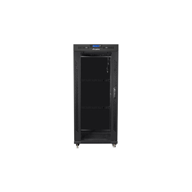 Szafa RACK LANBERG 19" 22U FF01-8822-12BL 800 x 800 mm, Stojąca Czarny