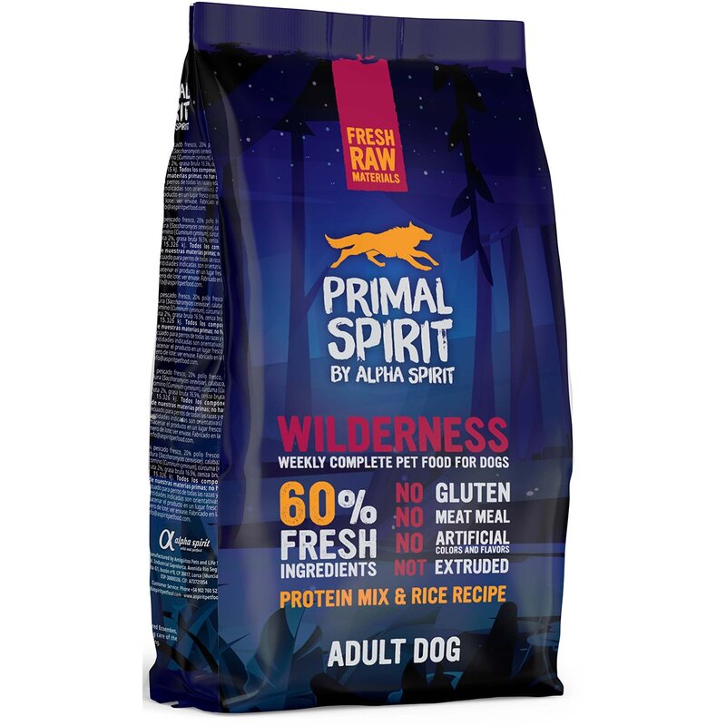 Karma dla psa półwilgotna PRIMAL SPIRIT Wilderness Kurczak z wieprzowiną i rybą 1 kg