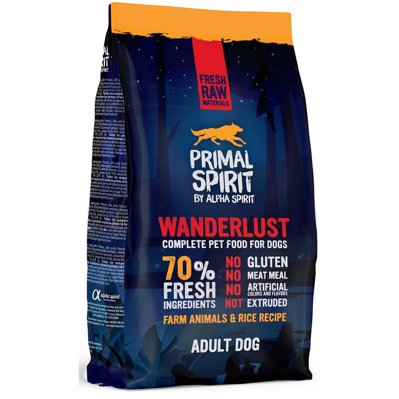 Karma dla psa półwilgotna PRIMAL SPIRIT Wanderlust Kurczak 1 kg