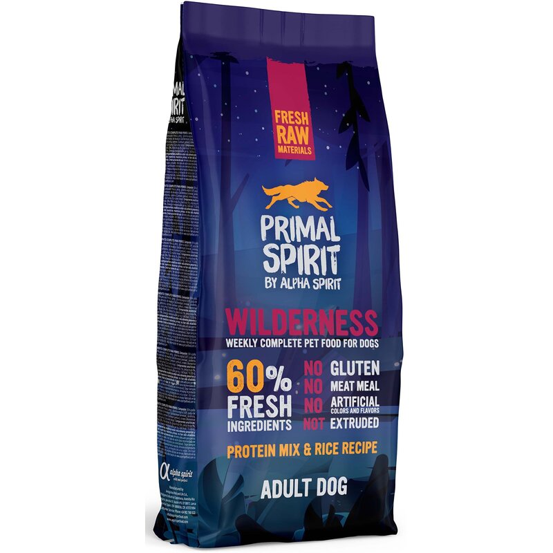 Karma dla psa półwilgotna PRIMAL SPIRIT Wilderness Kurczak z wieprzowiną i rybą 12 kg
