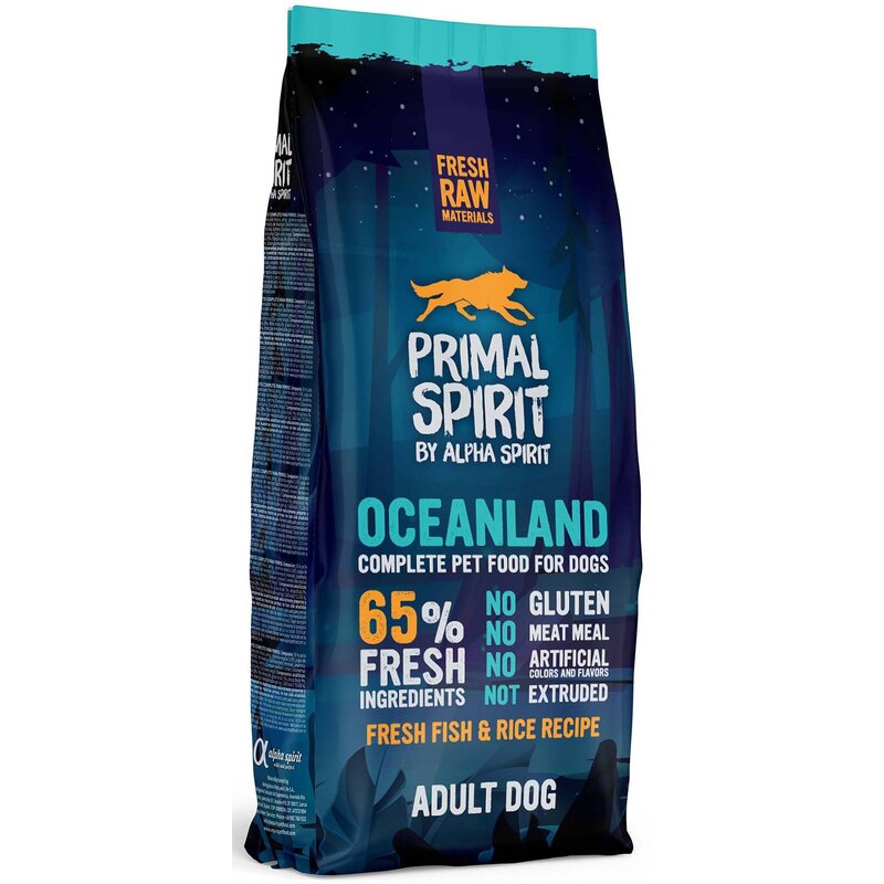 PRIMAL SPIRIT Sucha MIĘKKA karma OCEANLAND ryba dla psów z alergią 12 kg