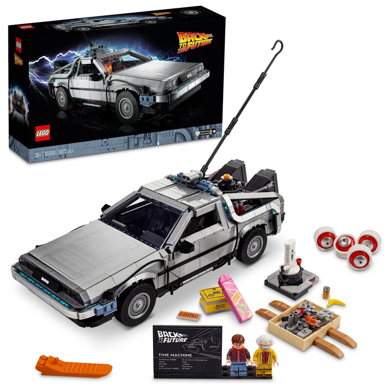 LEGO 10300 Icons Wehikuł czasu z „Powrotu do przyszłości”