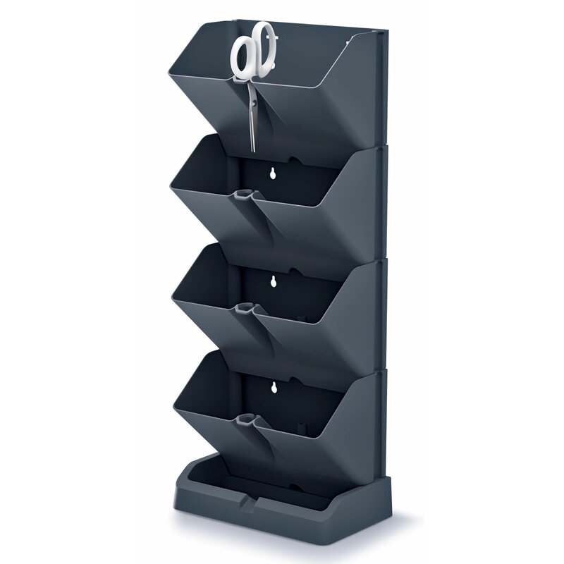 Kwietnik PROSPERPLAST Mini Cascade IO1W200-S433 19.5 x 47.5 x 11.4 cm Antracytowy