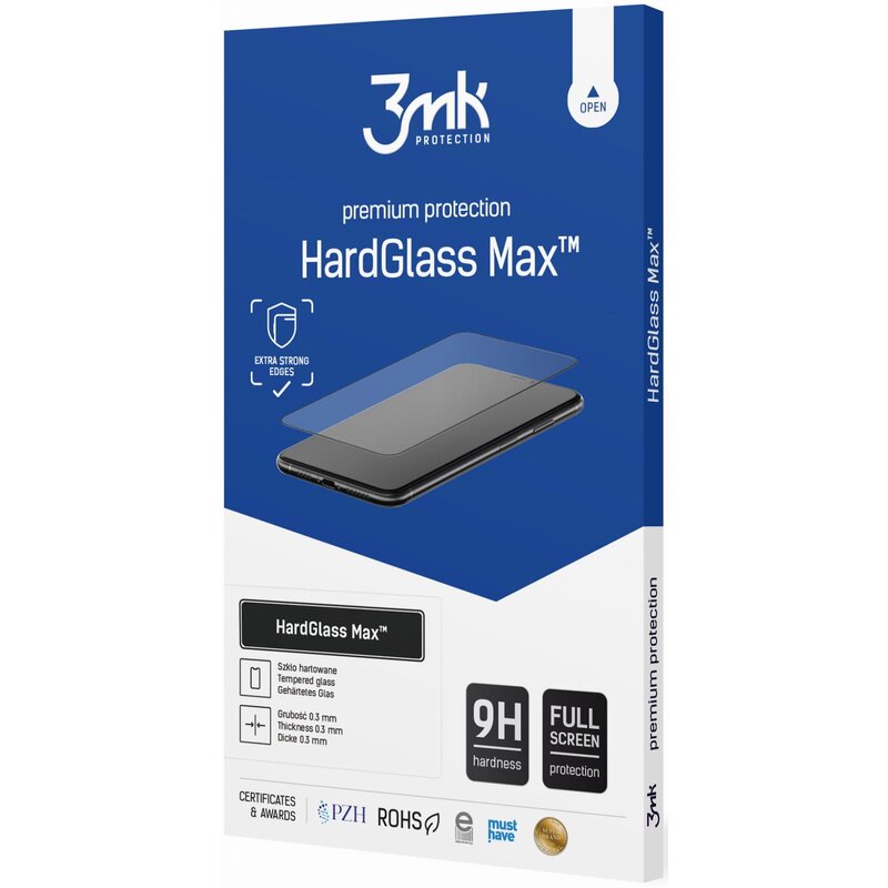 Szkło hartowane 3MK HardGlass Max do Xiaomi 12 Pro Czarny