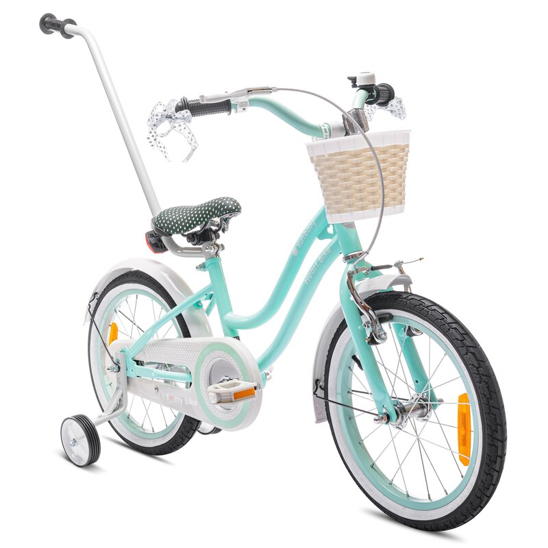 Rower dziecięcy SUN BABY Heart Bike 16 cali 9.5" dla dziewczynki Miętowy