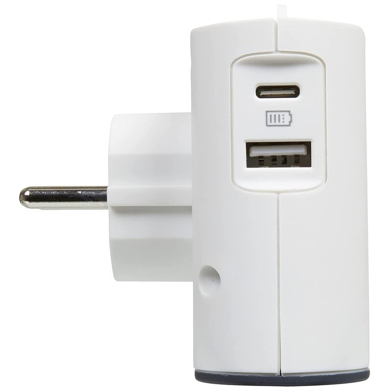 Legrand Rozgałęziacz 2x2P+USB AC Biało/czarny
