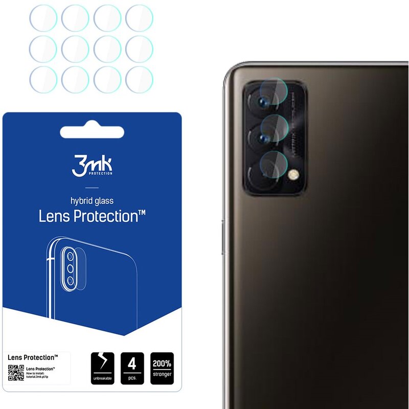 Szkło hybrydowe na obiektyw 3MK Lens Protection do Realme GT Master