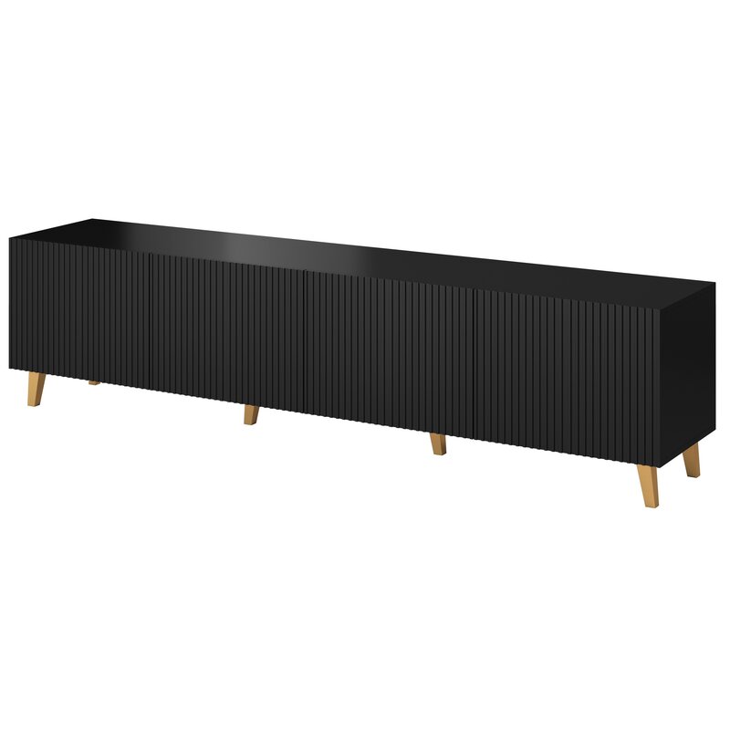 Szafka RTV PAFOS 200x40x52 czarny mat