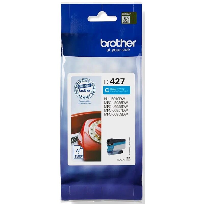 Wkład atramentowy BROTHER LC427C Cyjan
