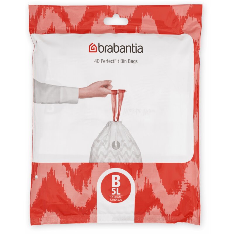 Worek na śmieci BRABANTIA PerfectFit 137747 5L (40 sztuk) Biały