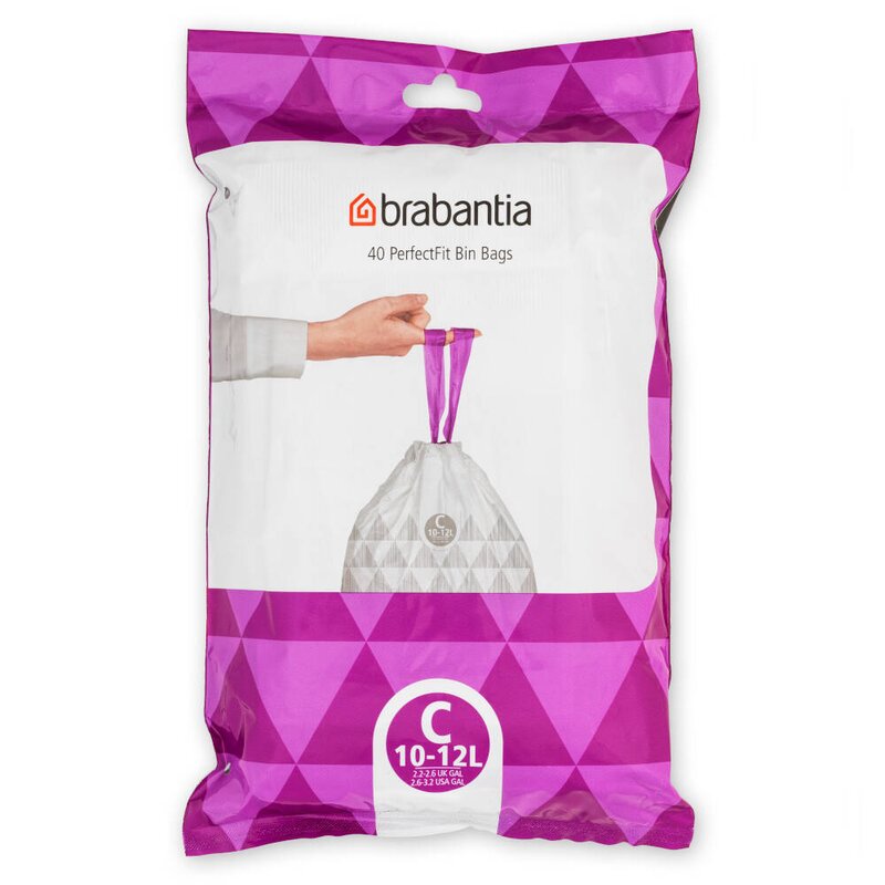 Worki na śmieci BRABANTIA PerfectFit 137945 10-12L (40 sztuk) Biały