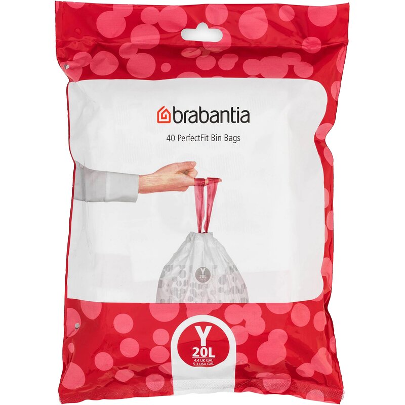 Worki na śmieci BRABANTIA 20L (40 sztuk) Biały