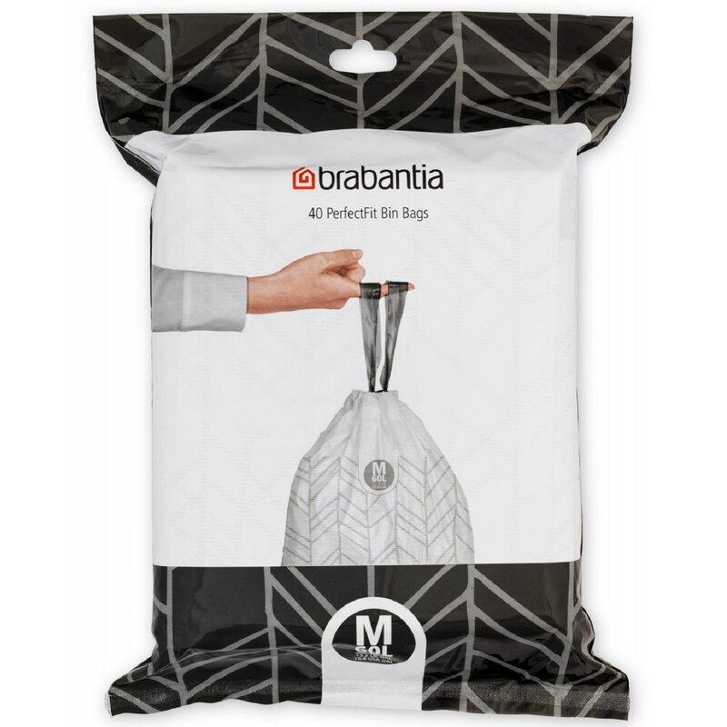 Worki na śmieci BRABANTIA 60L (40 sztuk) Biały