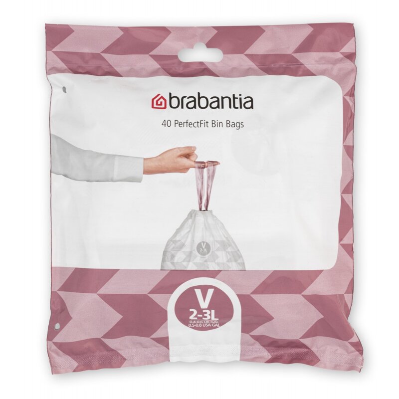 Worki na śmieci BRABANTIA 3L (40 sztuk) Biały
