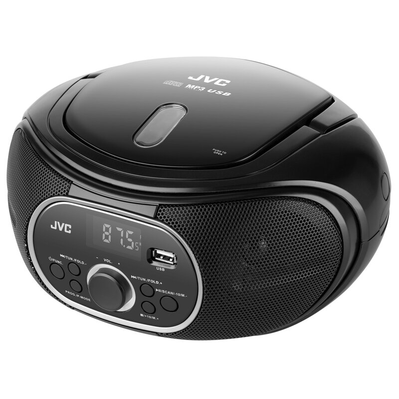 Radioodtwarzacz CD JVC RD-E221B USB FM Czarny