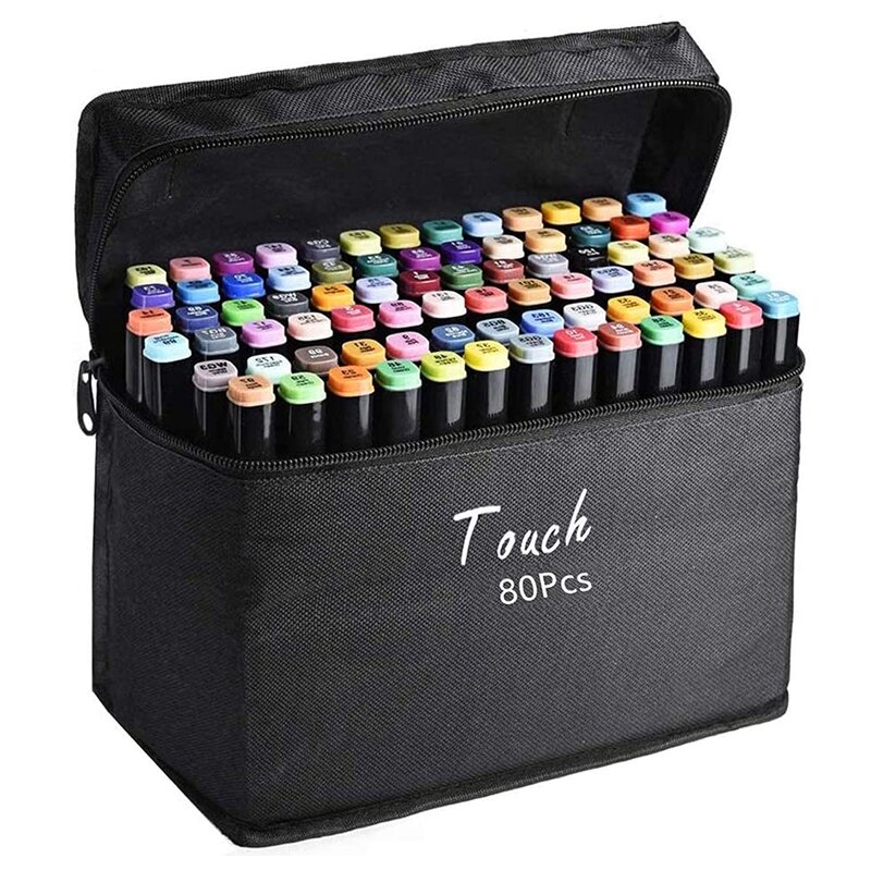 Zestaw markerów alkoholowych dwustronnych EXTRALINK (80 sztuk)