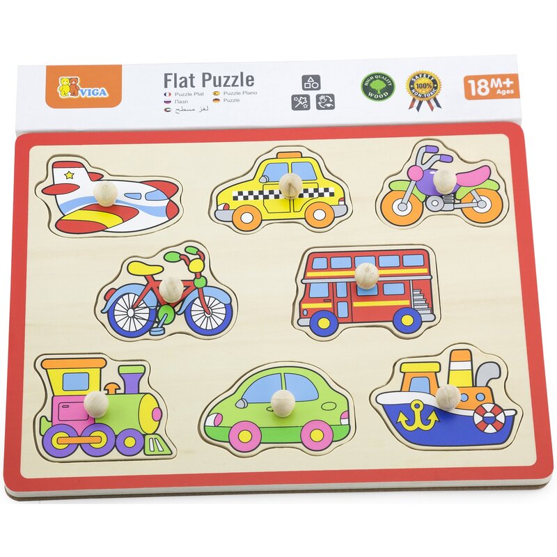 Układanka VIGA Learn From Fun Pojazdy 50016 (8 elementów)