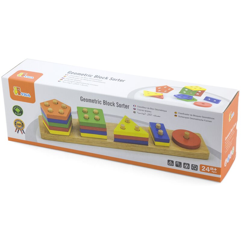 Zabawka edukacyjna VIGA Learn from Fun Figury geometryczne 58558