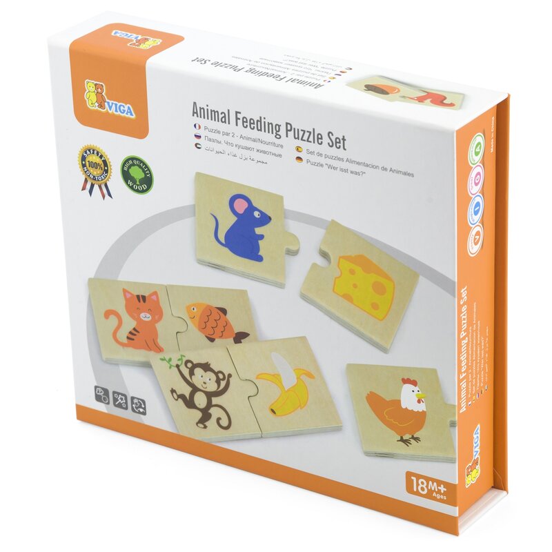Puzzle VIGA Learn From Fun Nakarm zwierzątko 51607 (24 elementy)