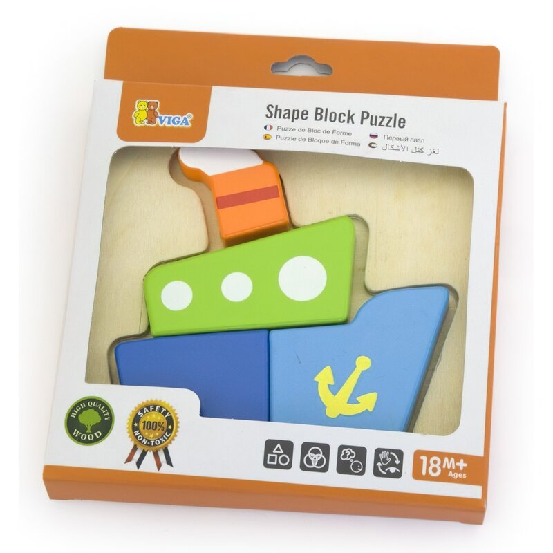 Układanka VIGA Pierwsze puzzle maluszka Statek 50171 (4 elementy)