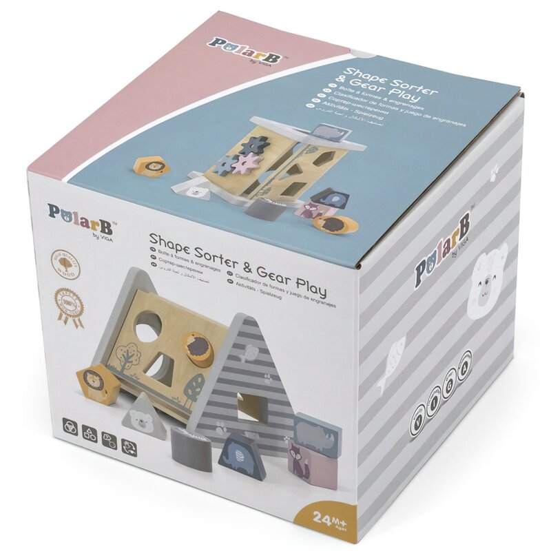 Klocki sensoryczne VIGA Edukacyjny Sorter 5w1 44007