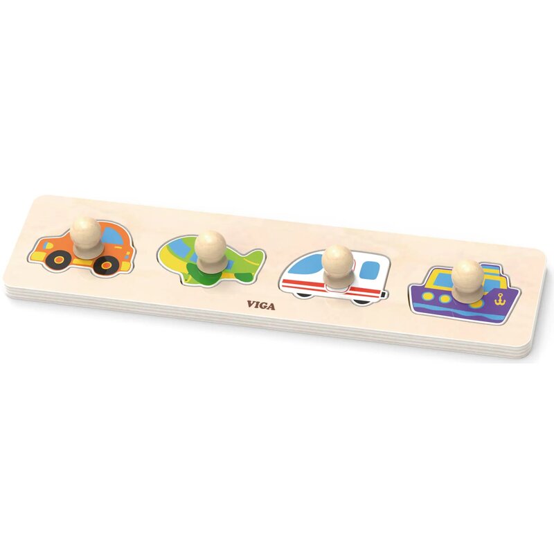 Układanka VIGA Pierwsze puzzle z uchwytami Transport 44534 (4 elementy)