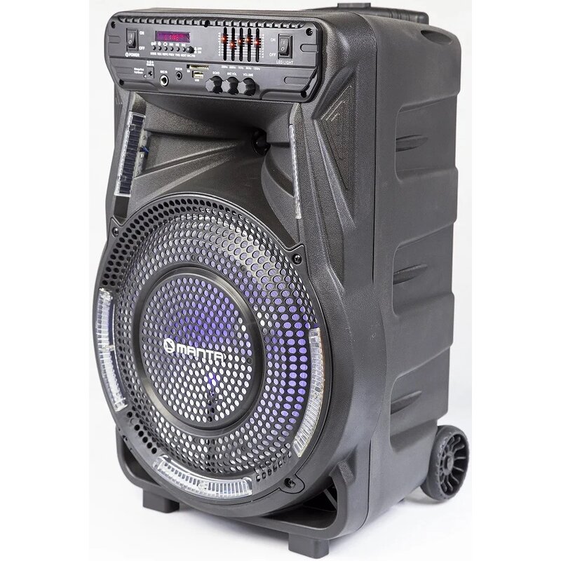 Duży głośnik Bluetooth Radiem Przenośny Karaoke Mikrofon Manta SPK5033