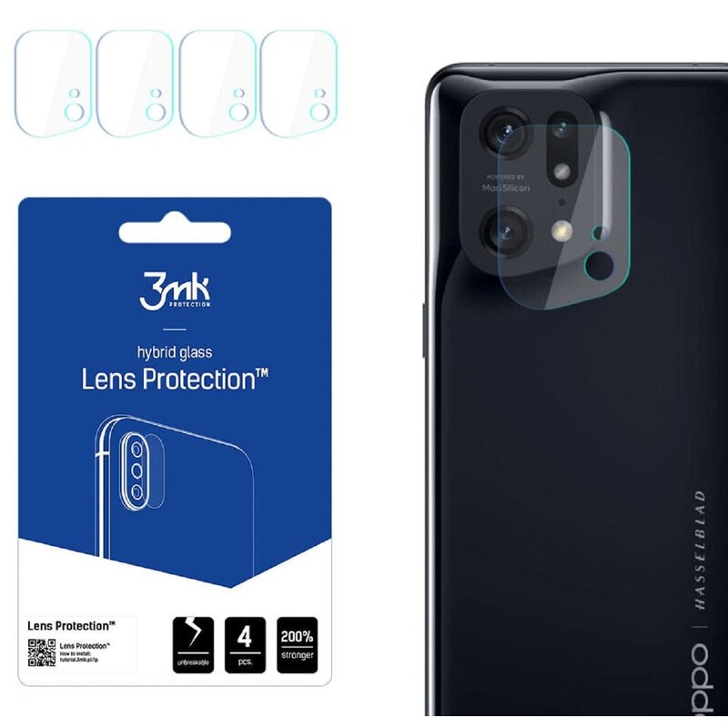 Nakładka na obiektyw 3MK Lens Protection do Oppo Find X5 Pro 4szt