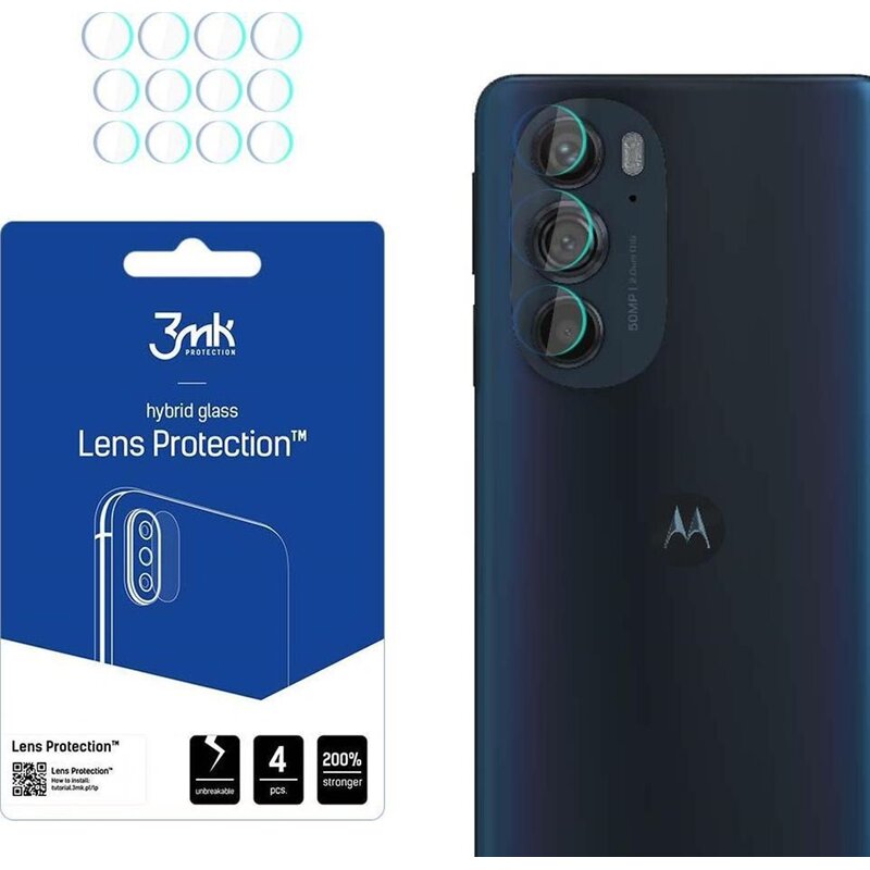 Szkło hybrydowe na obiektyw 3MK Lens Protection do Motorola Edge 30
