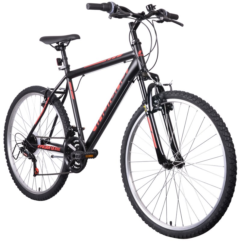 Rower górski MTB INDIANA X-Pulser 1.6 M19 26 cali Amar męski Czarno-czerwony