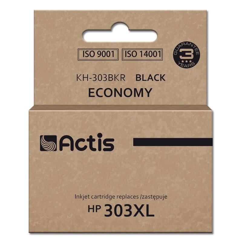 Actis KH-303BKR Tusz do drukarki HP, zamiennik HP 303XL T6N04AE; Premium; 20ml; 600 stron; czarny.