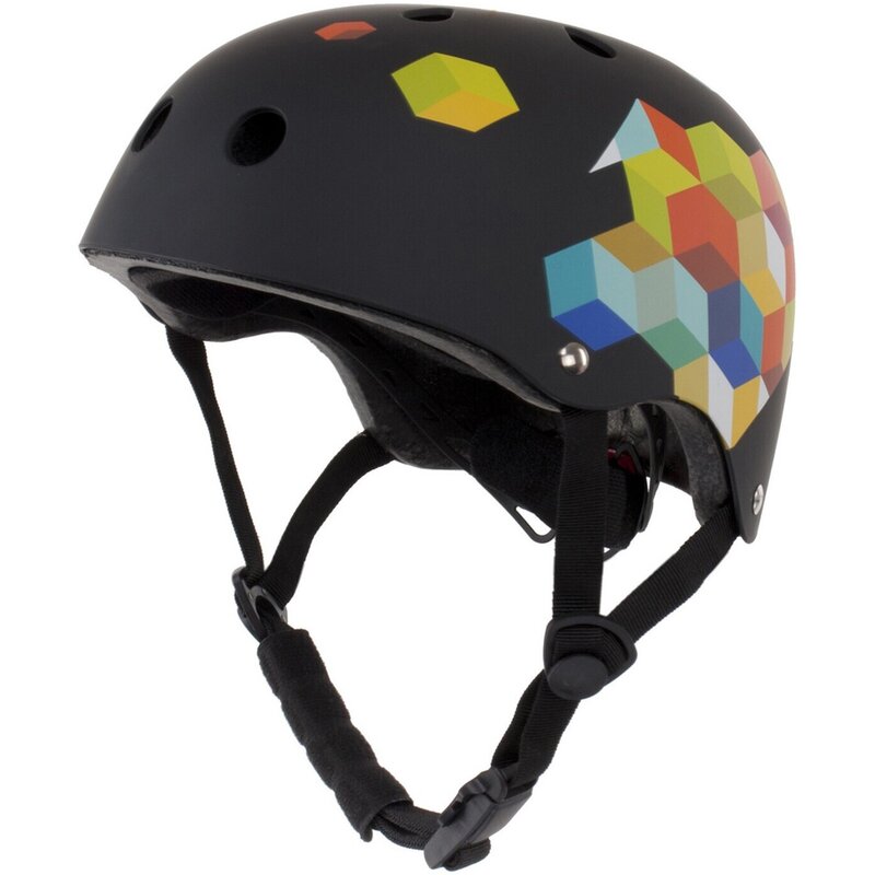 Kask SUN BABY Cubic Czarny dla Dzieci z lampką (rozmiar M)