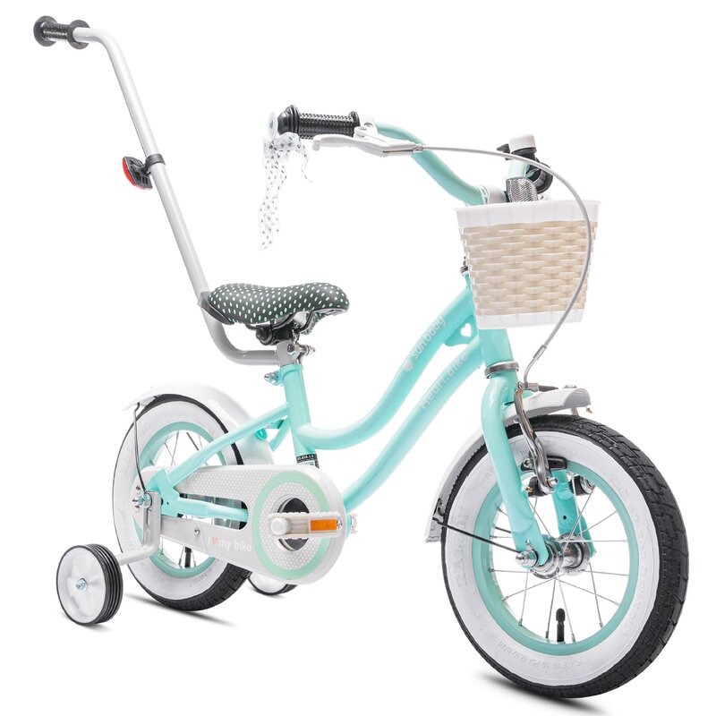 Rower dziecięcy SUN BABY Heart Bike 12 cali dla dziewczynki Miętowy 2023