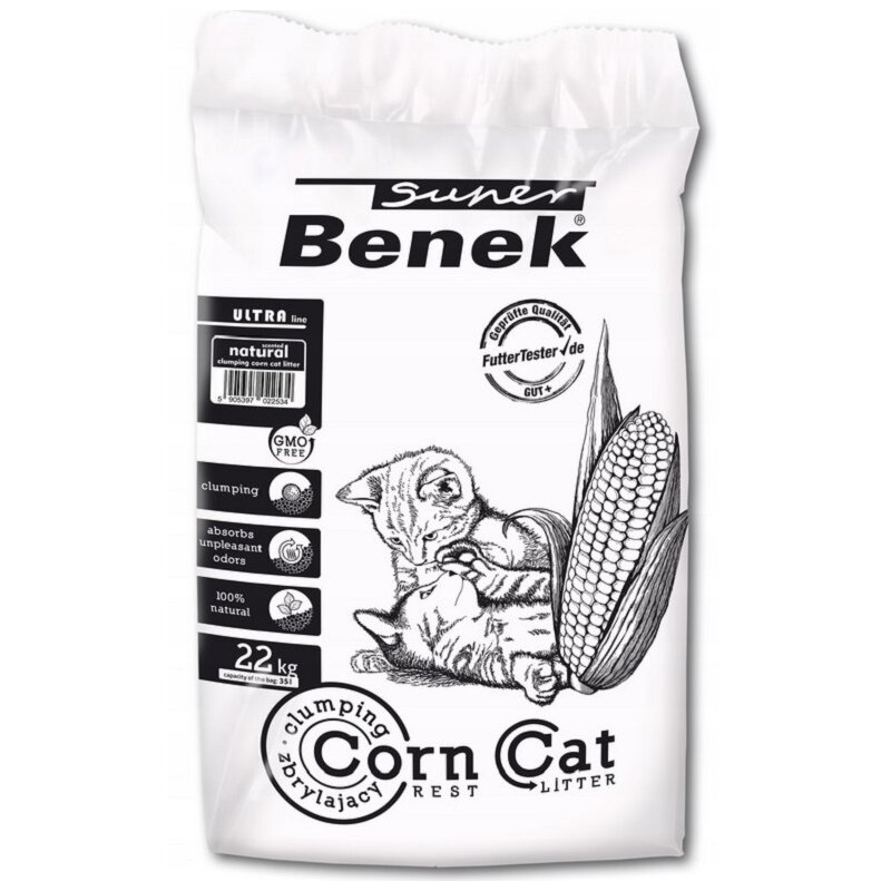 Żwirek dla kota SUPER BENEK Corn Cat Ultra Naturalny 22534 35 L