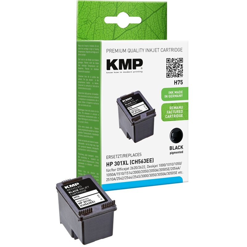 Tusz KMP do HP 301 XL CH563EE Czarny 8 ml 1719,4001