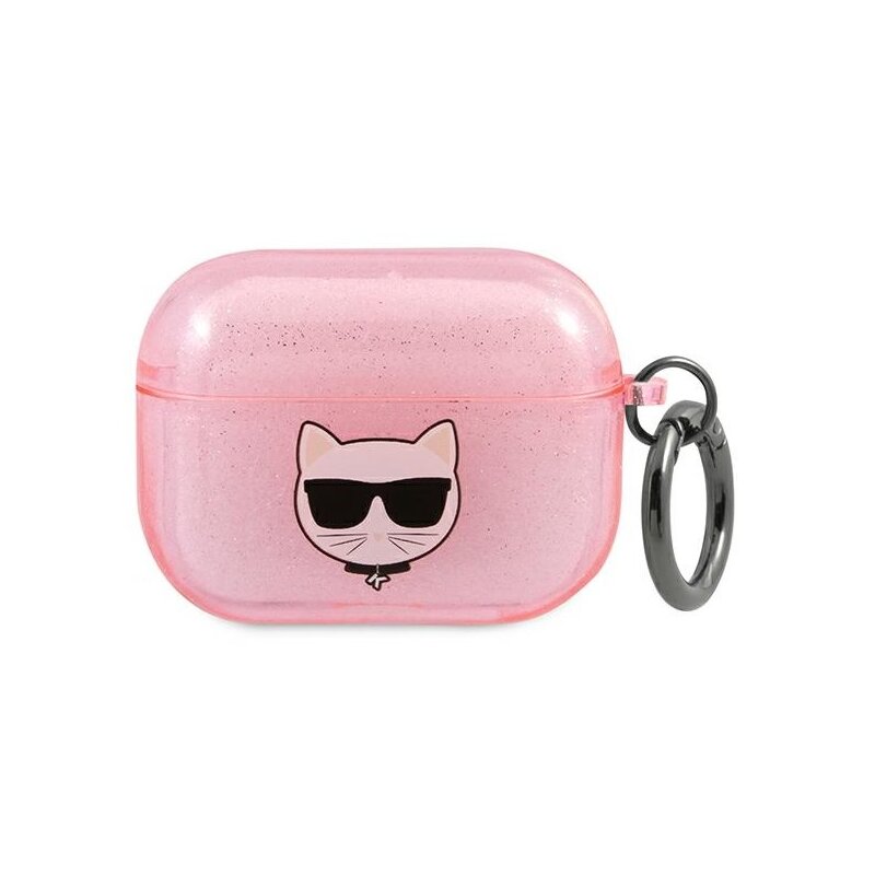 Etui na słuchawki KARL LAGERFELD Choupette Head do Apple AirPods 3 Różowy