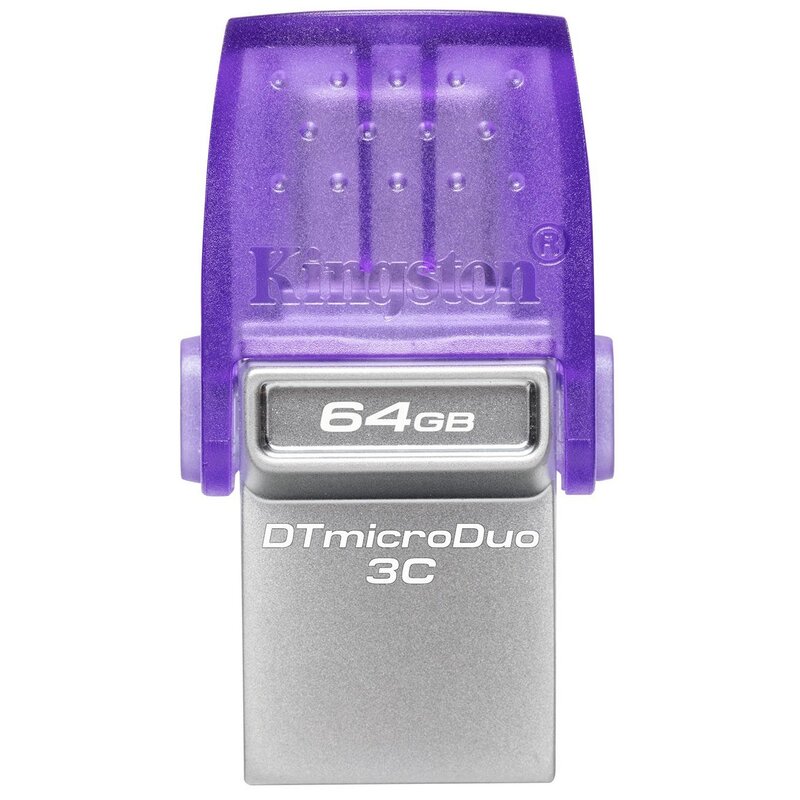 Pendrive KINGSTON DataTraveler 3C 64GB, USB-C / USB 3.2 Gen. 1 (USB 3.0) Fioletowy