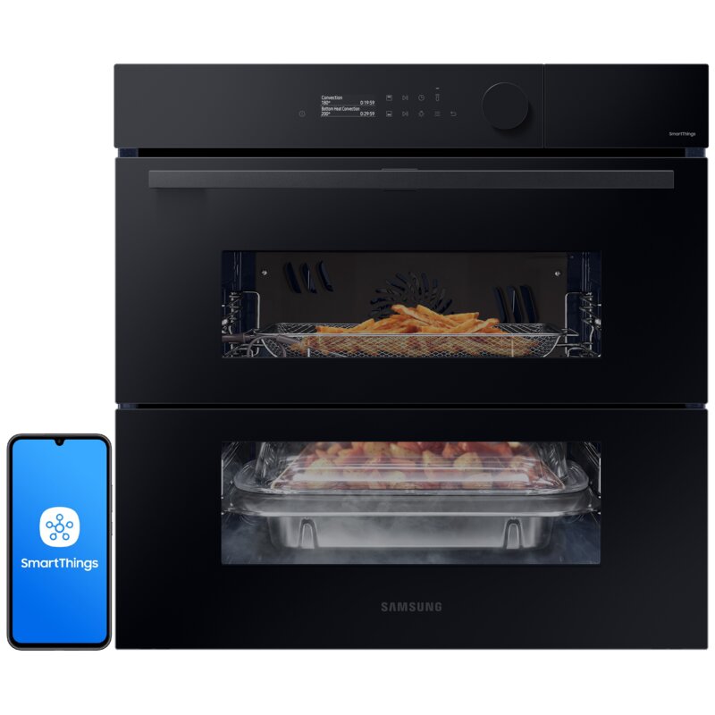 Piekarnik SAMSUNG NV7B5785JAK U2 Dual Cook Flex Elektryczny parowy Czarne szkło A+