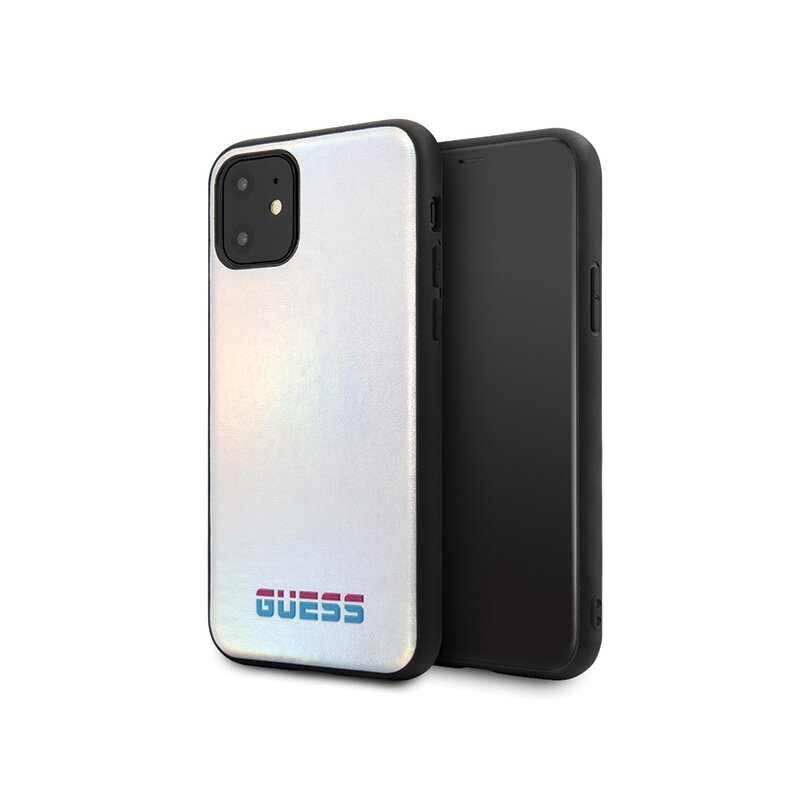 Etui GUESS Iridescent do Apple iPhone 11 Pro Max Srebrny