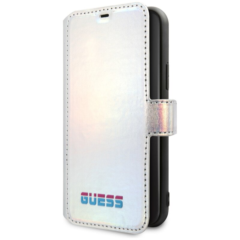 Etui GUESS Book Iridescent do Apple iPhone 11 Pro Srebrny