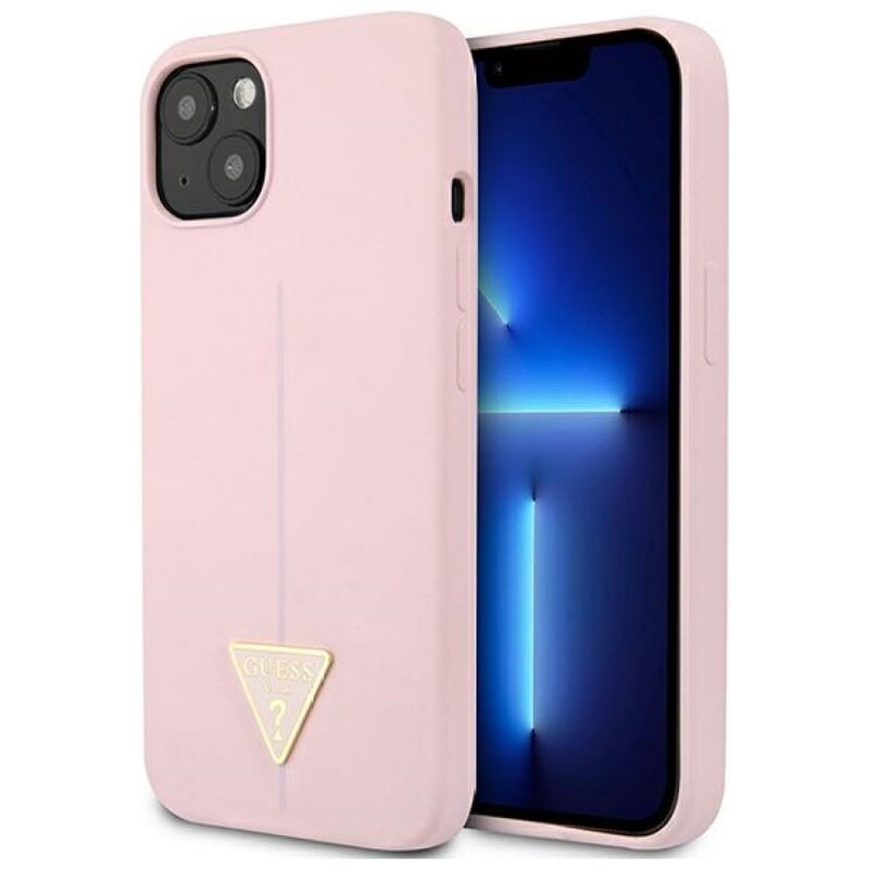 Etui GUESS Silicone Triangle do Apple iPhone 13 Mini Liliowy