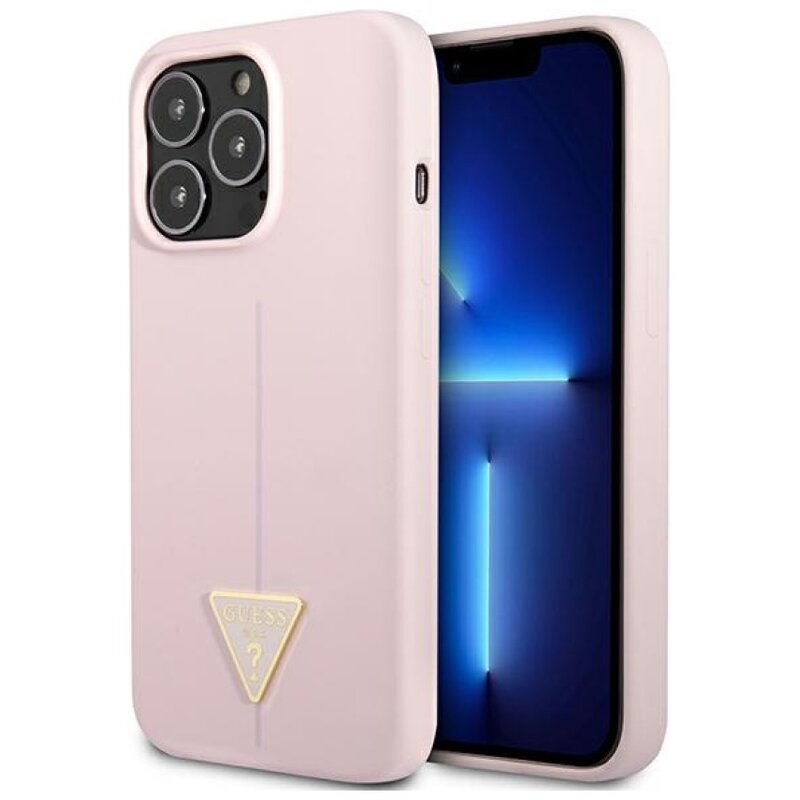 Etui GUESS Silicone Triangle do Apple iPhone 13 Pro Max Liliowy
