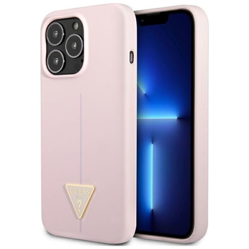 Etui GUESS Silicone Triangle do Apple iPhone 13 Pro Liliowy