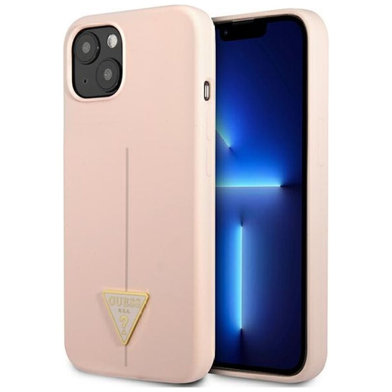 Etui GUESS Silicone Triangle do Apple iPhone 13 Różowy