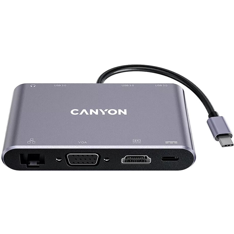 Hub CANYON DS-14 USB Typu C, Pasywny